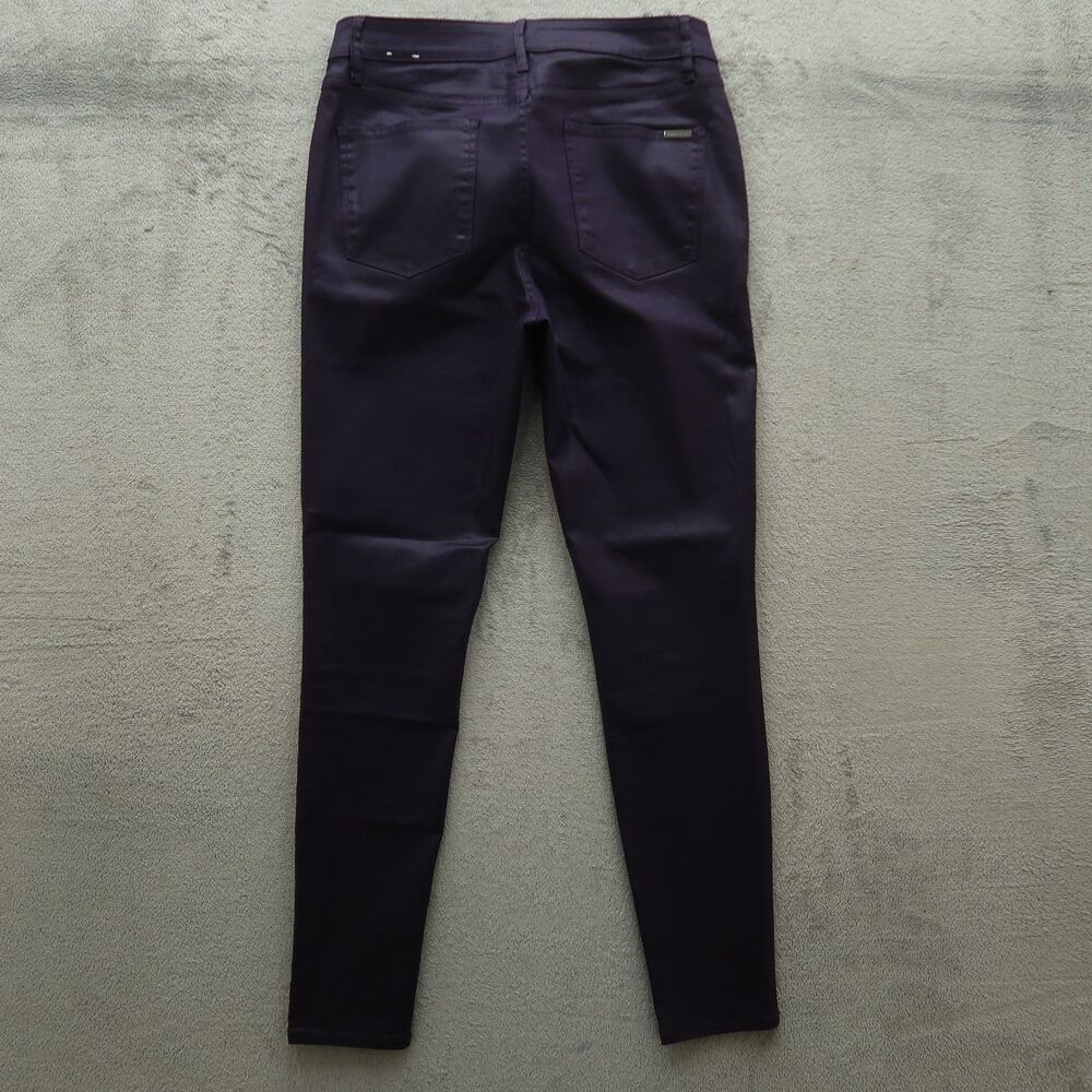 WHBM Jeans Women's Size 10L Purple High-Rise Skinny Coated Micro Jean 31" Inseam - Picture 14 of 16